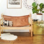 Ledersofa recycling mit Holzgestell