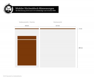 Abmessungen mobiler kuechenblock